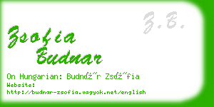 zsofia budnar business card